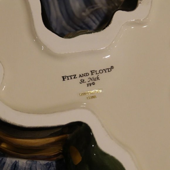 VERY LARGE Fitz and Floyd St Nick Collection Santa Cookie Jar With Box 2003 - Picture 7 of 8